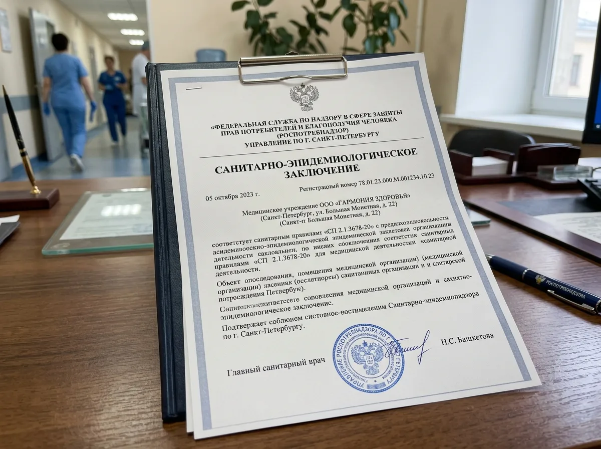 Санитарно-эпидемиологическое заключение Роспотребнадзора для медицинской организации в Санкт-Петербурге